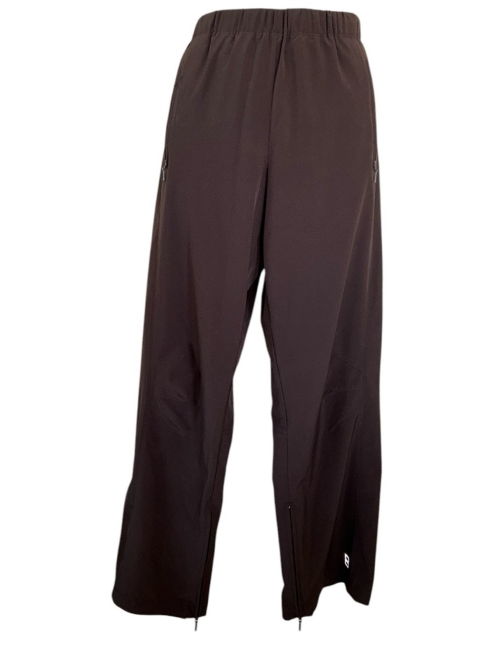 Lucy pants Women's Sm, Cropped straight leg brown, zip pockets/ankles. EUC